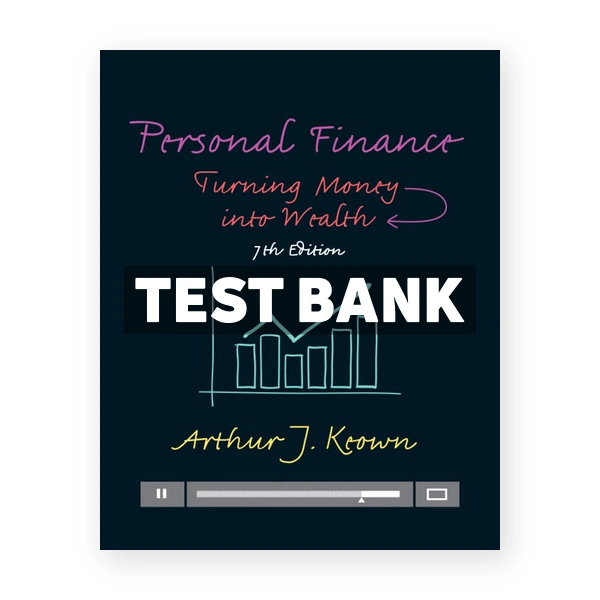 Personal Finance Turning Money into Wealth 7th edition Keown Test Bank