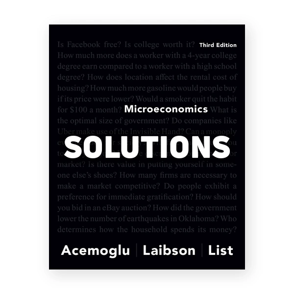 Microeconomics 3rd edition Acemoglu Solutions Manual