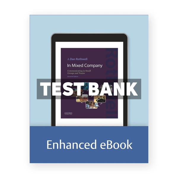 In Mixed Company - Communicating in Small Groups and Teams 11th edition Rothwell Test Bank