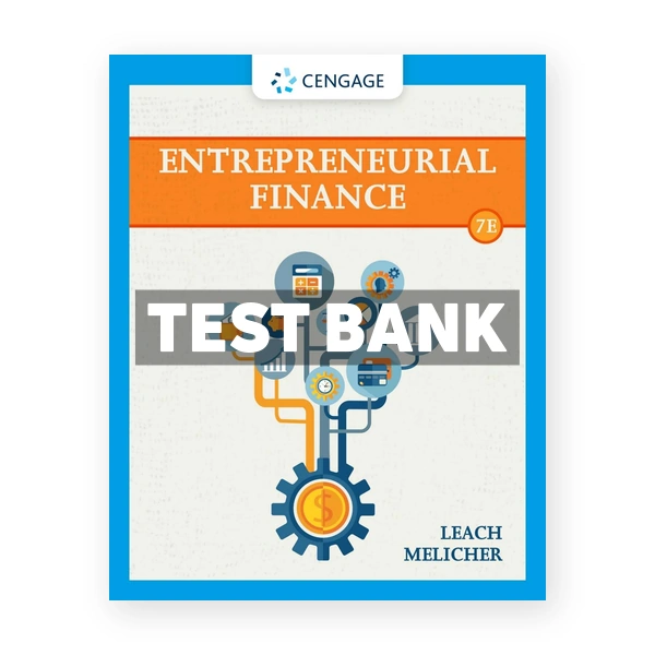 EntrepreneurialÂ Finance 7th edition Leach Test Bank