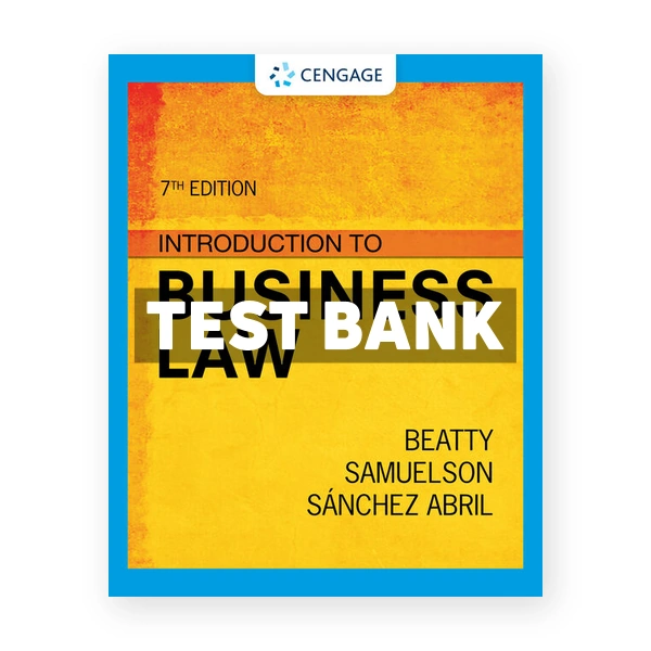 Introduction to Business Law 7th edition Beatty Test Bank
