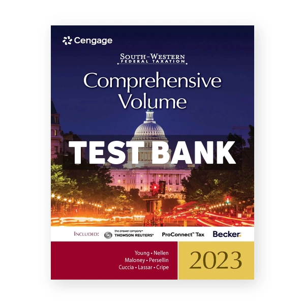 South Western Federal Taxation 2023 Comprehensive 46th edition Young Test Bank