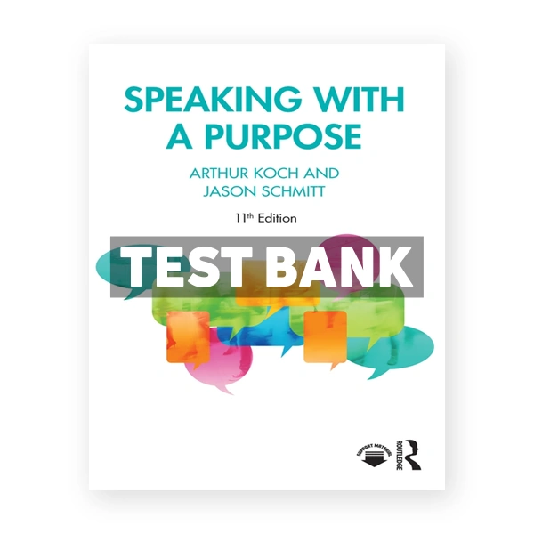 Speaking with a Purpose 11th edition Koch Test Bank