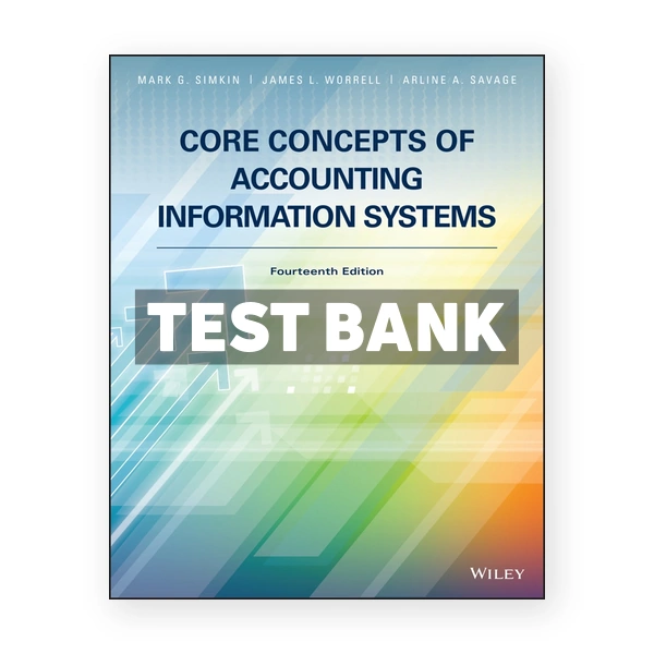 Core Concepts of Accounting Information Systems 14th edition Simkin Test Bank