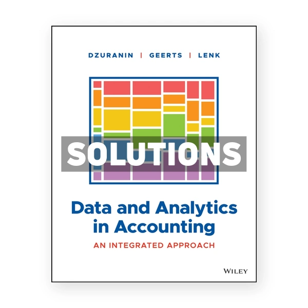 Data and Analytics in Accounting - An Integrated Approach 1st edition Dzuranin Solutions Manual