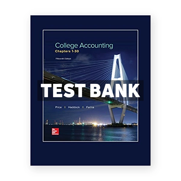 College Accounting Chapters 1 30 15th edition Price Test Bank