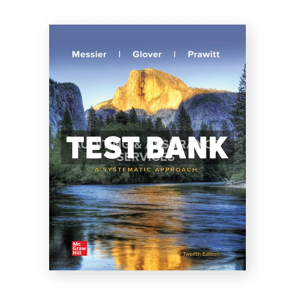 Auditing and Assurance Services A Systematic Approach 12th edition Messier Test Bank