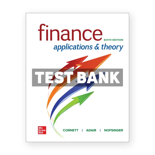 Finance Applications and Theory 6th edition Cornett Test Bank