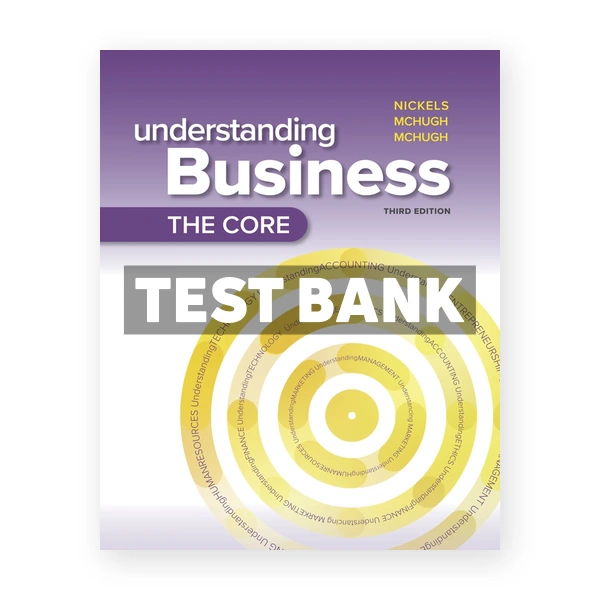 Understanding Business The Core 3rd edition Nickels Test Bank