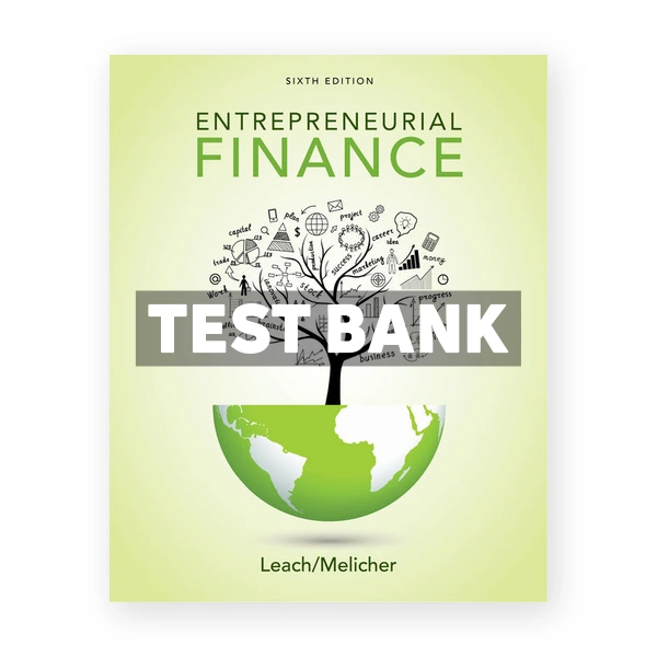 Entrepreneurial Finance 6th edition Leach Test Bank