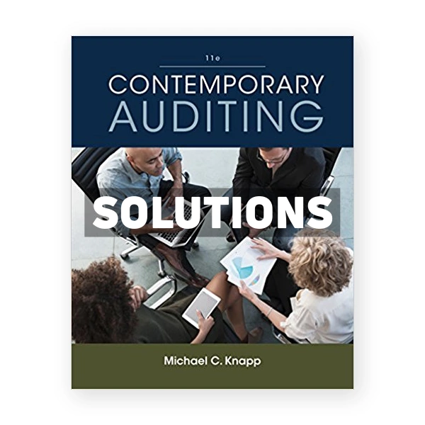 Contemporary Auditing 11th edition Knapp Solutions Manual