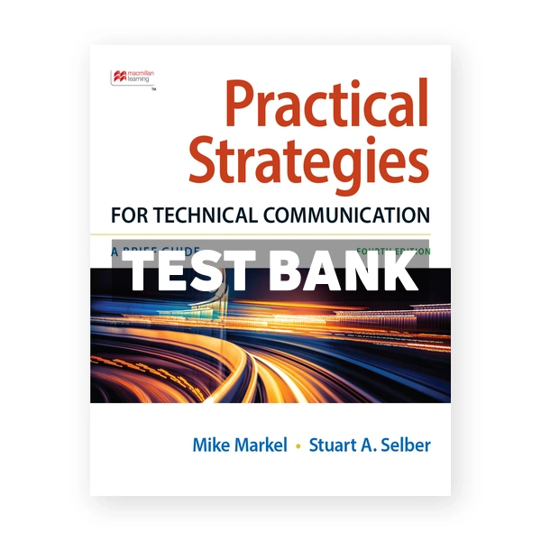Practical Strategies for Technical Communication 4th edition Markel Test Bank
