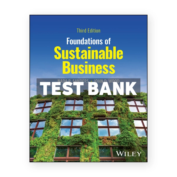 Foundations of Sustainable Business 3rd edition Sanders Test Bank