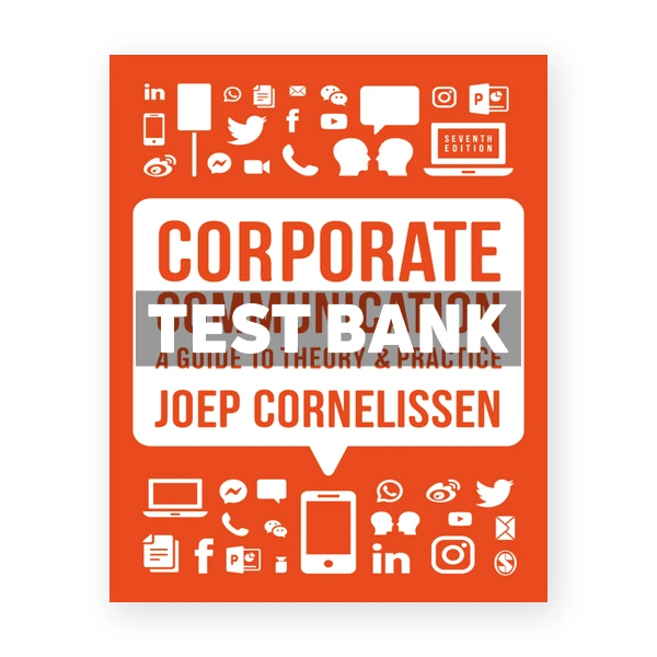 Corporate Communication 7th edition Cornelissen Test Bank