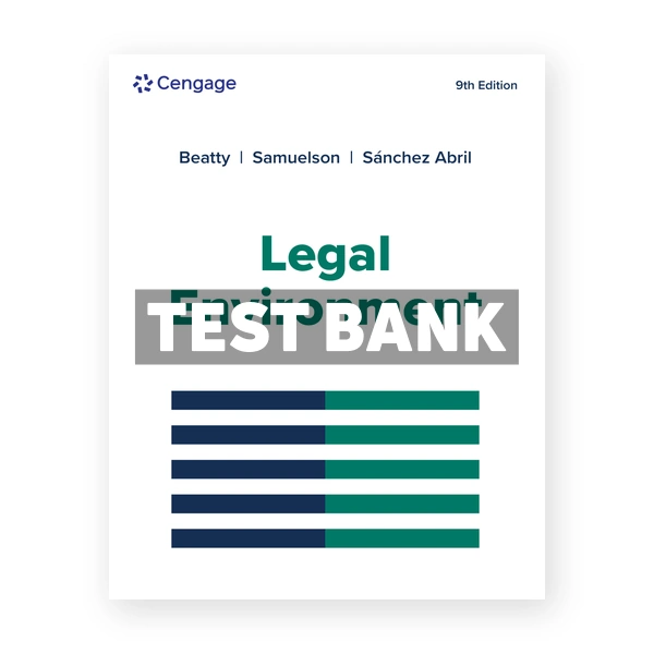 Legal Environment 9th edition Beatty Test Bank