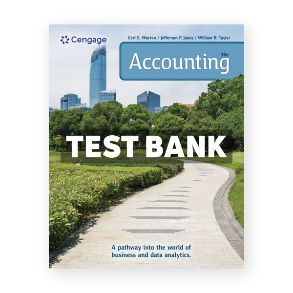 Accounting 30th edition Warren Test Bank