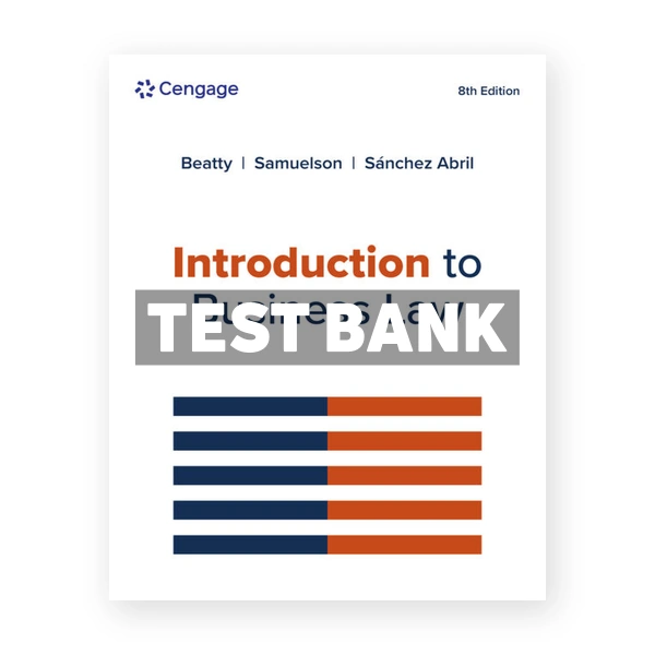 Introduction to Business Law 8th edition Beatty Test Bank